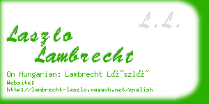 laszlo lambrecht business card
